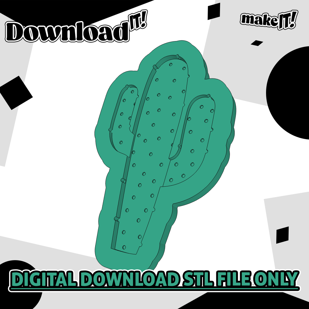 Spikey Cactus | Embosser And Cutter STL File