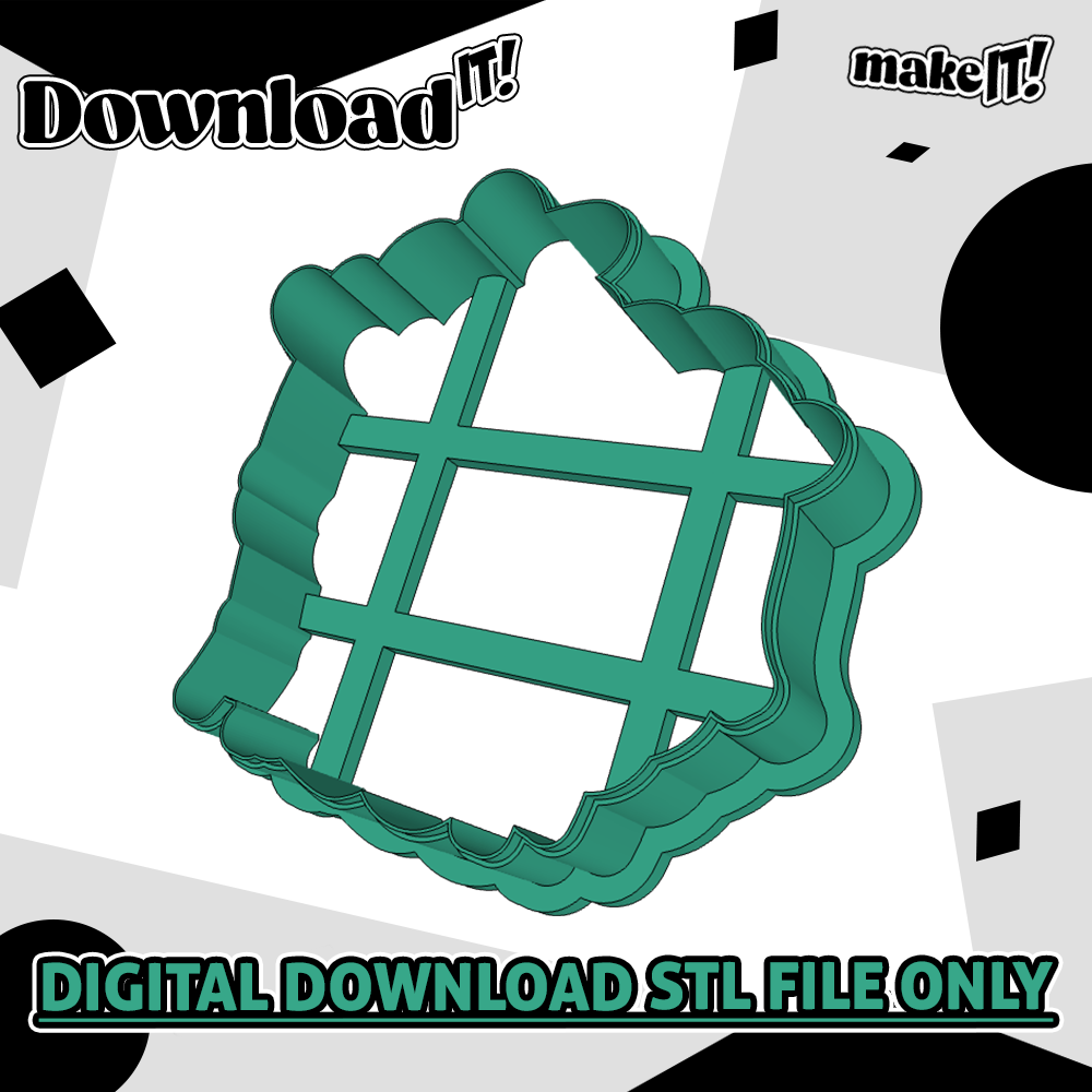 Lambeth Cake With Bows | Embosser And Cutter STL File