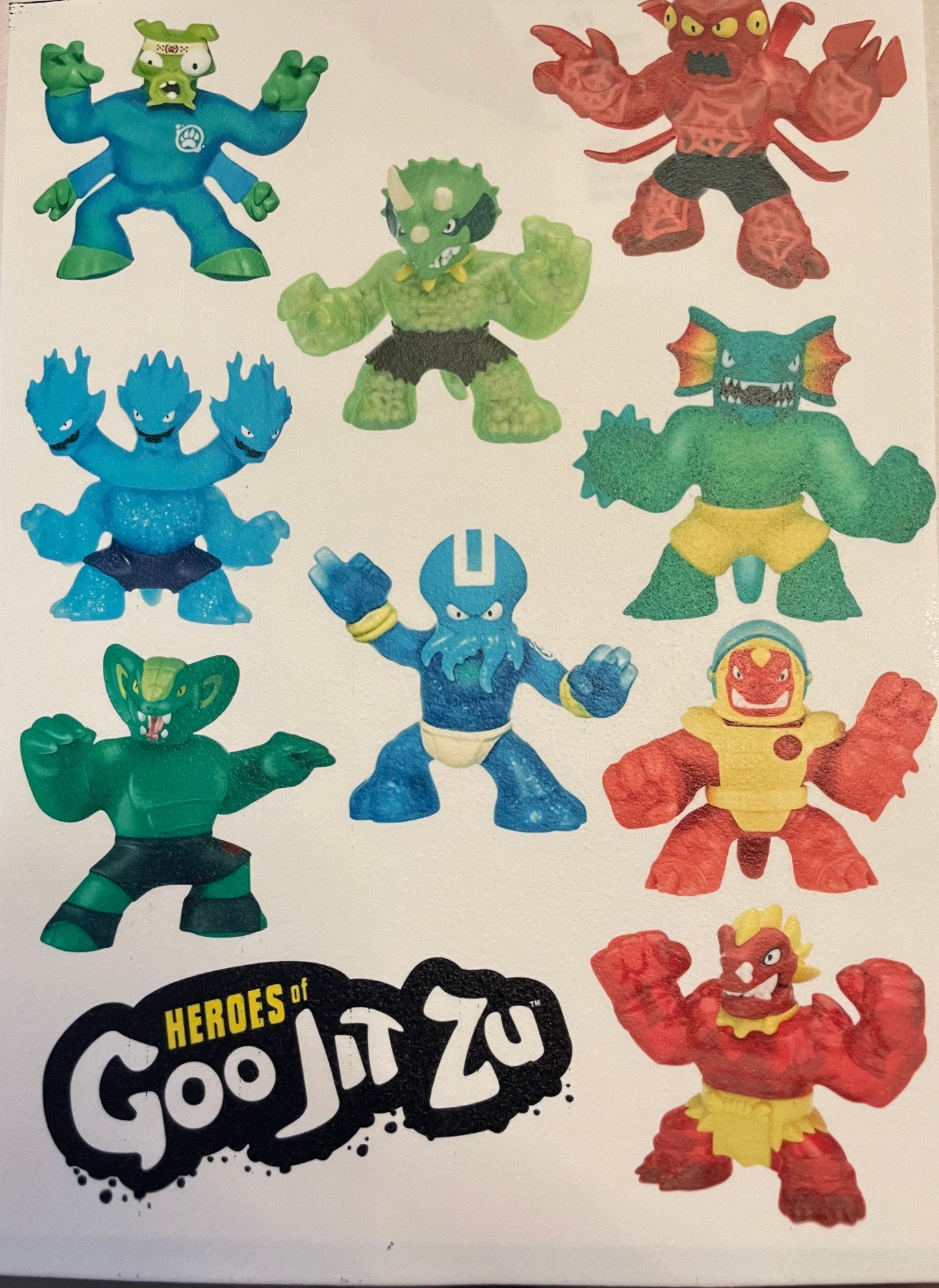 Goo Jit Zu birthday. Edible Character Toppers.