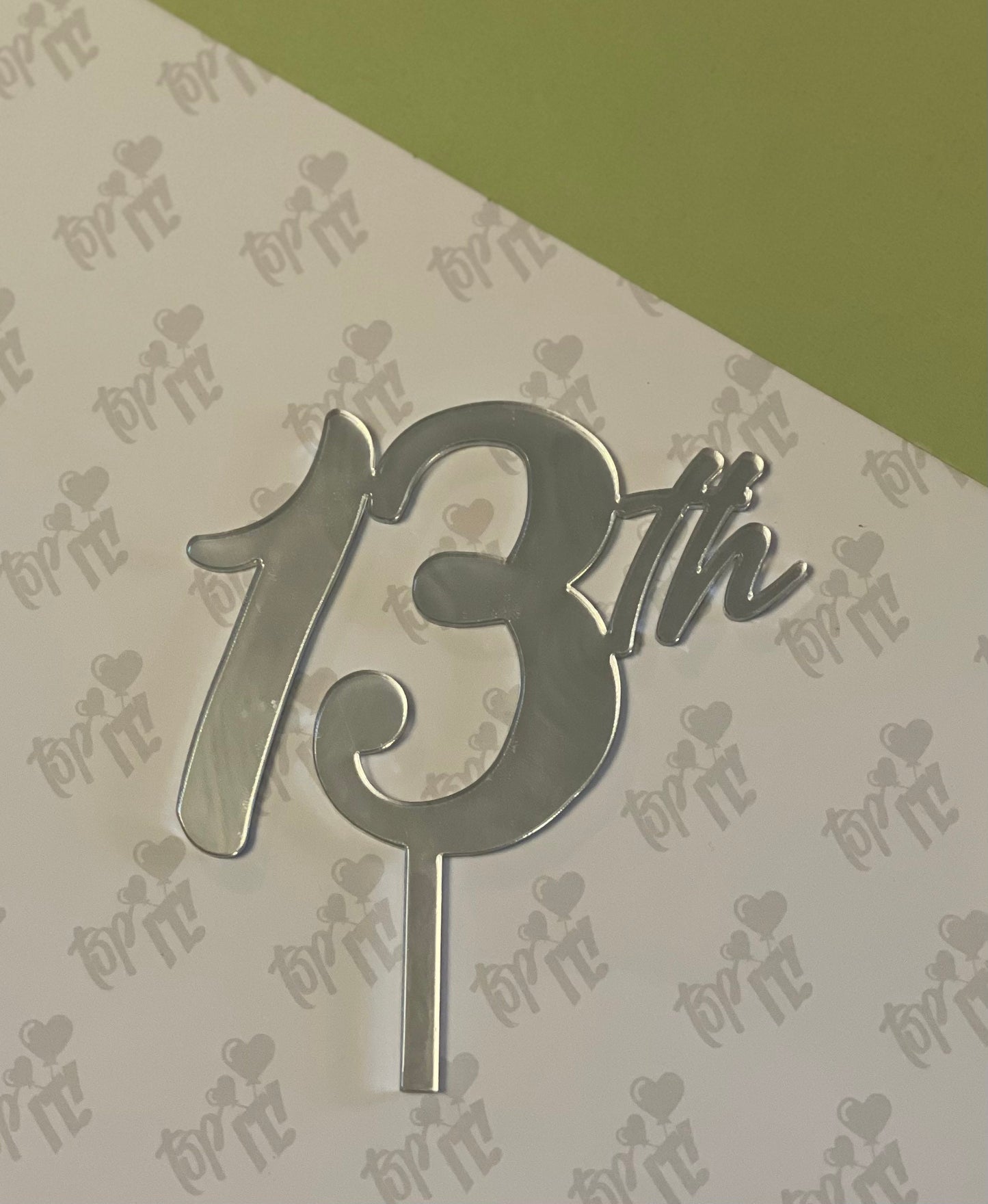 Acrylic number cake topper. Any age. Birthday acrylic number topper