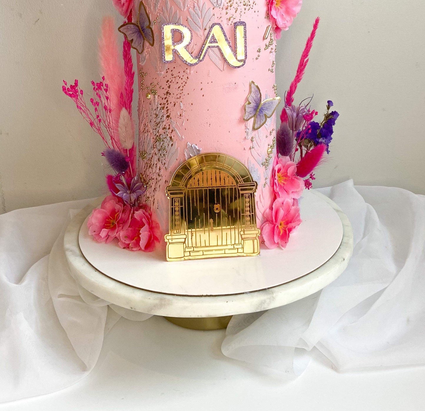 Gold mirror Cake door. Mexican style door. Exotic door for cake decorating and crafts. More colours available.