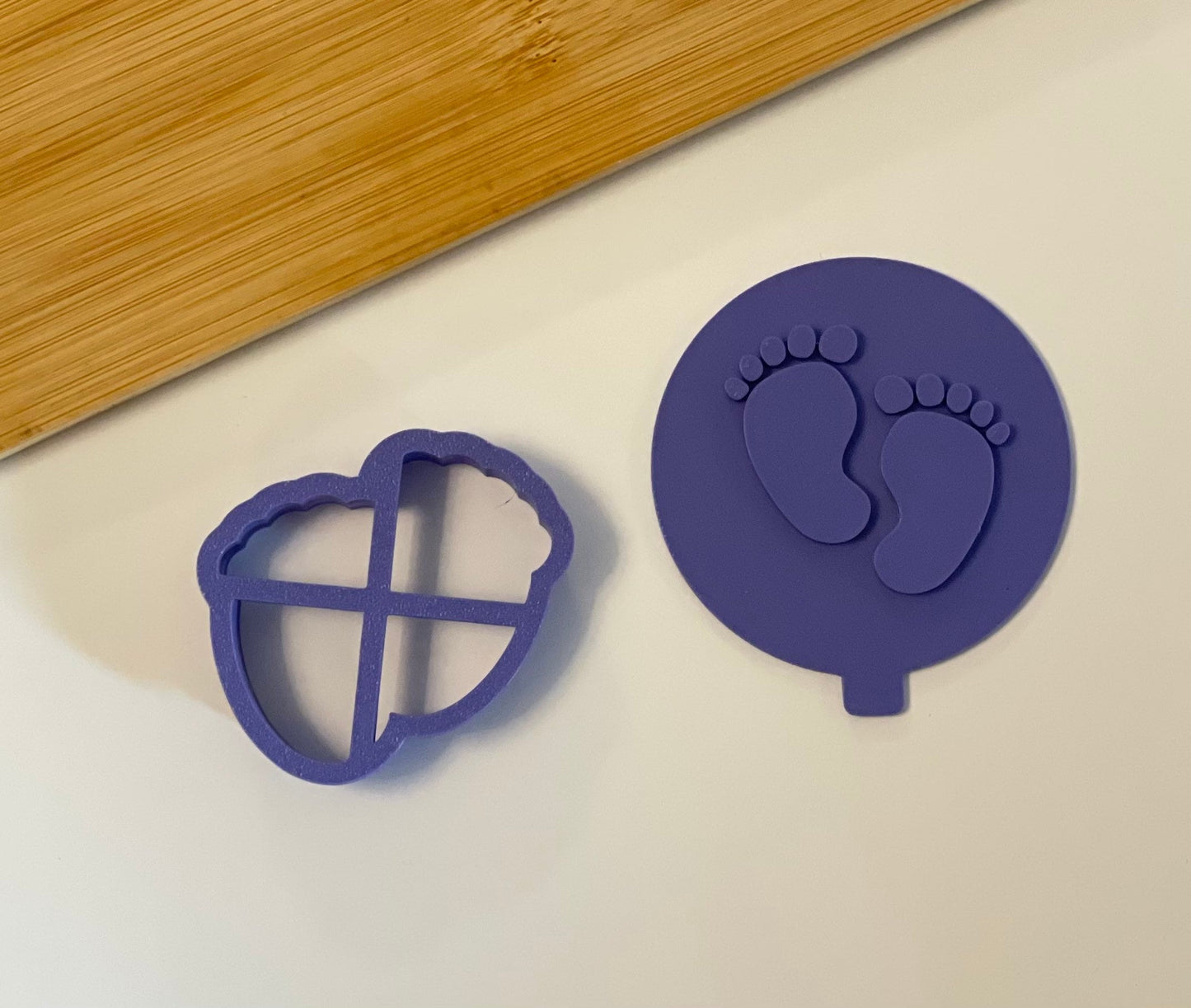 Baby feet stamp and cutter. Cookie and fondant stamp.
