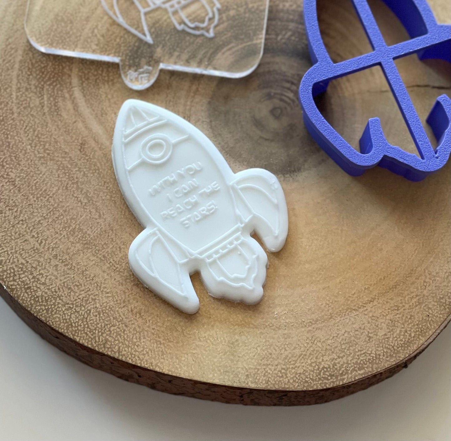 Rocket cookie debosser and cutter. With you I can reach the stars.