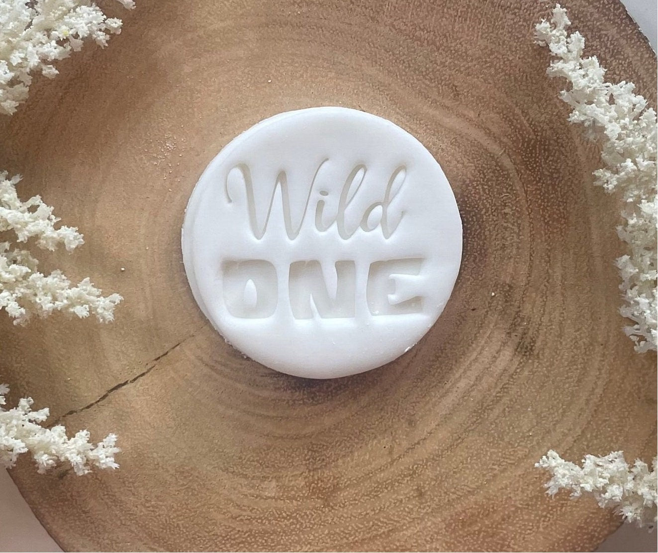 Wild One topper. fondant stamp. Personalised cookie stamps
