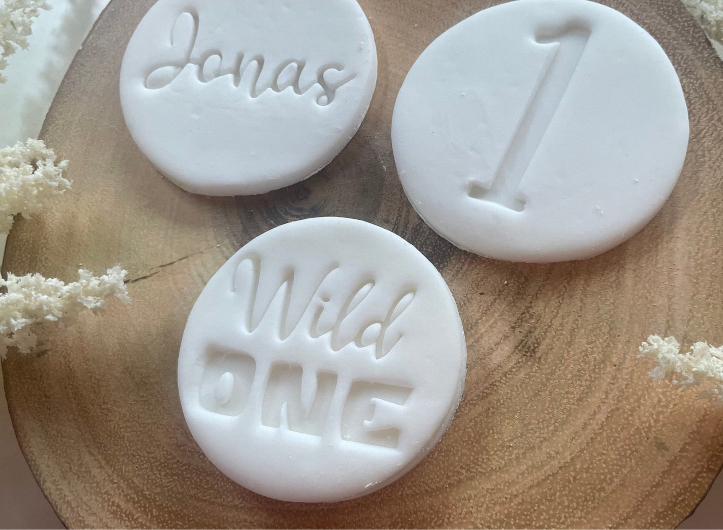 Wild One topper. fondant stamp. Personalised cookie stamps
