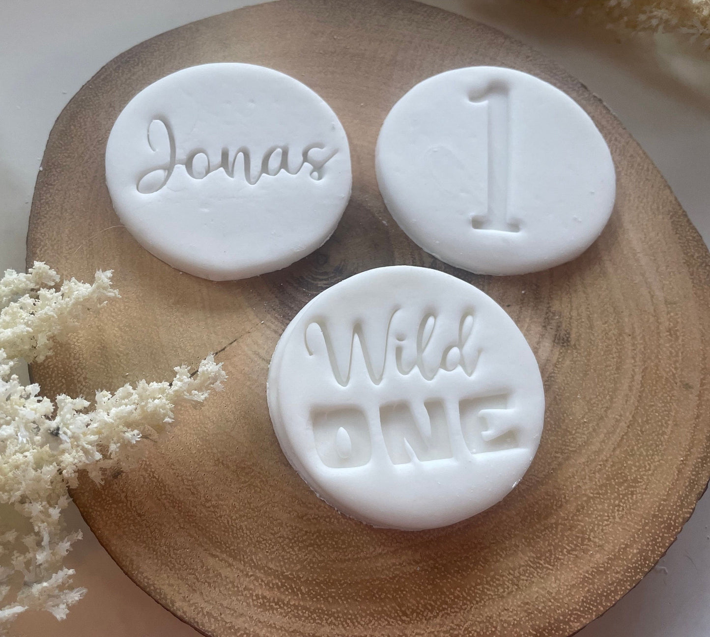 Wild One topper. fondant stamp. Personalised cookie stamps