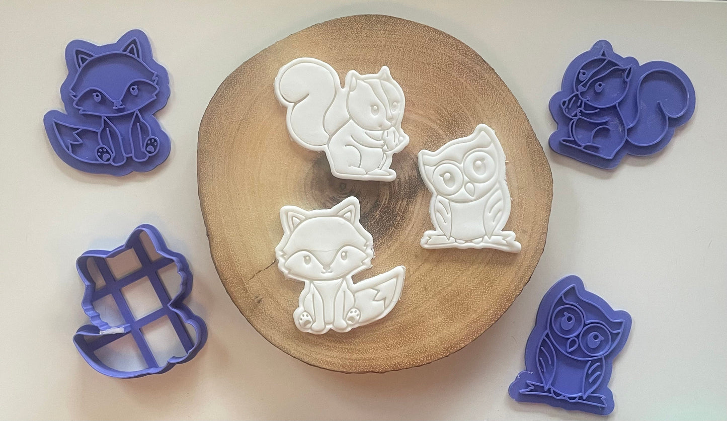 Owl stamp and cutter. Paint your own cookies.