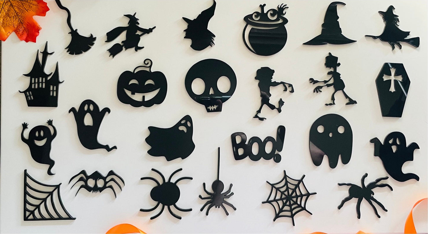 Witch charms. Halloween cupcakes charms. Acrylic toppers for cupcakes crafts and decoration.