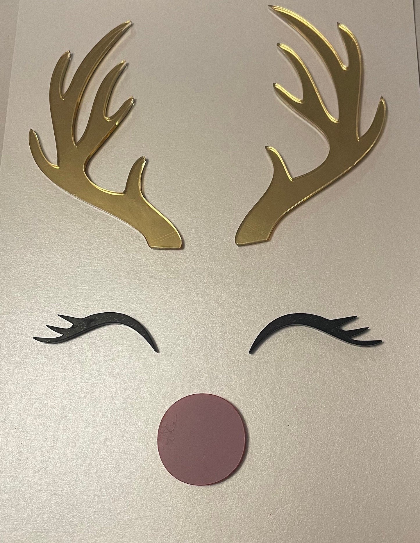 Rudolf Reindeer Cake Topper Set | Customise colours.