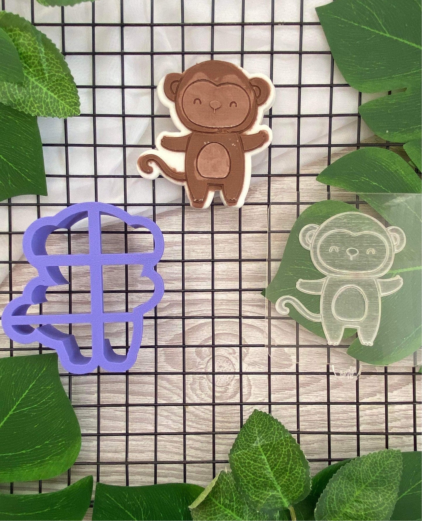Cute Monkey | Debosser / Embosser And Cutter Set