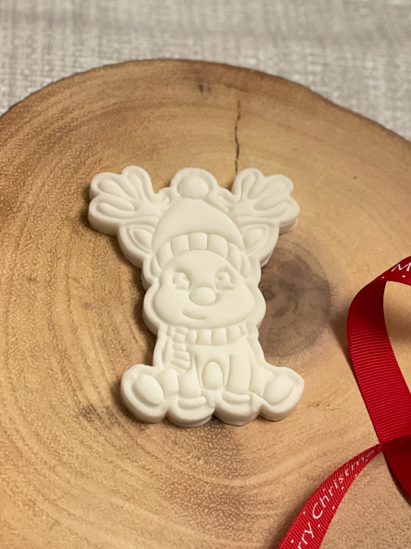Christmas reindeer stamp and cutter. Paint your own cookies.