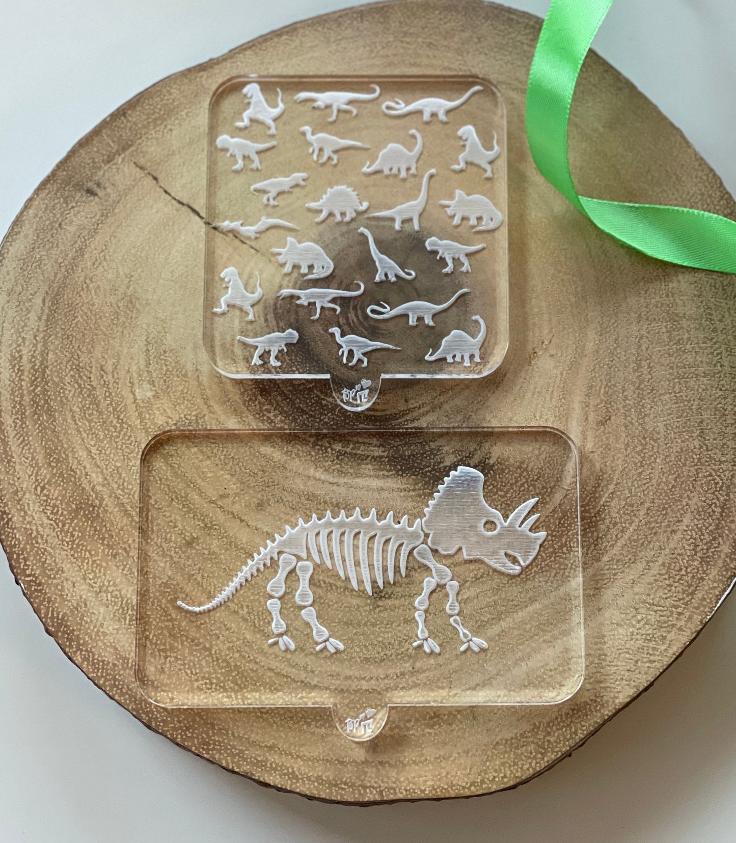 Dinosaur skeleton debosser and cutter. Dinosaur pattern debosser.