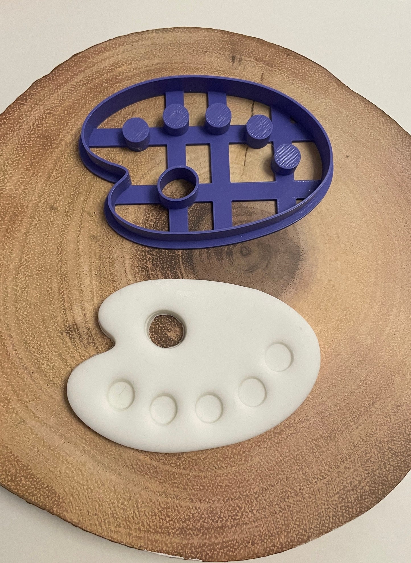 Paint palette cookie stamp and cutter. Paint your own cookies.