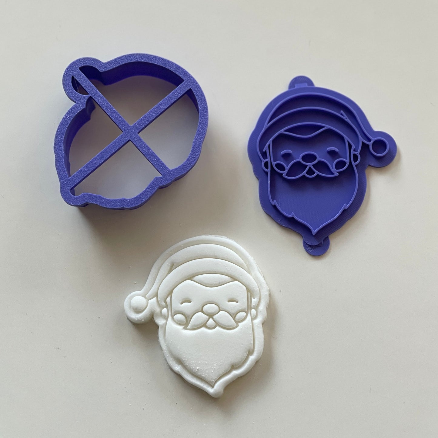 Christmas cookie stamps and cutters. Santa, Reindeer, Christmas tree, bauble, snowman. PYO cookies.