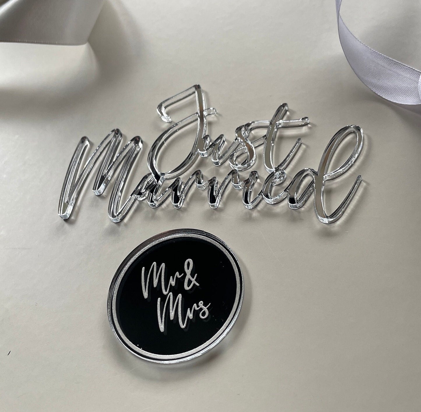 Just married cake charm / topper.