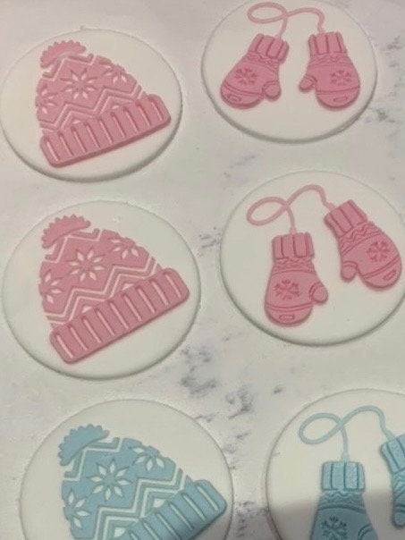 Christmas hat cookie debosser. Winter hat Fondant debosser.