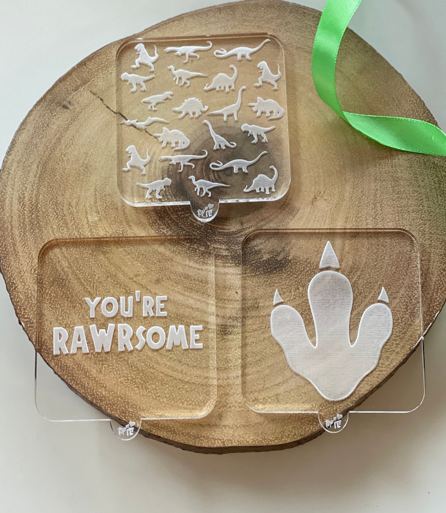 Dinosaur foot debosser and cutter.