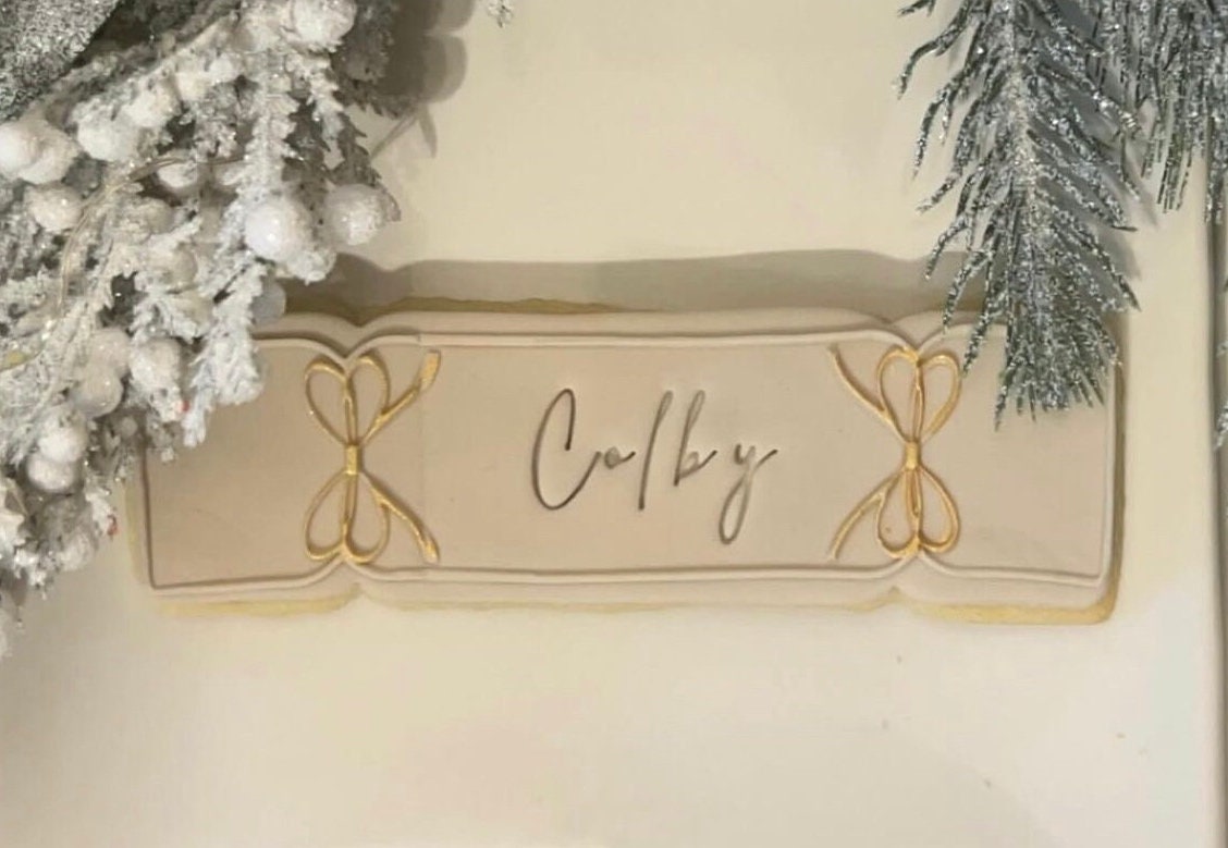 Christmas cracker debosser and cutter set. Fondant Embosser