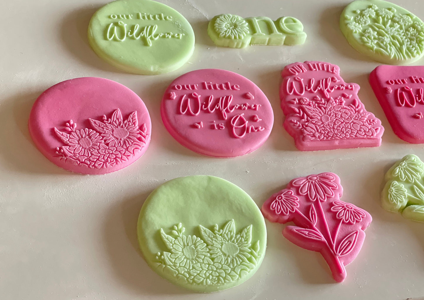 One Flower Theme. Debosser And Cutter Set