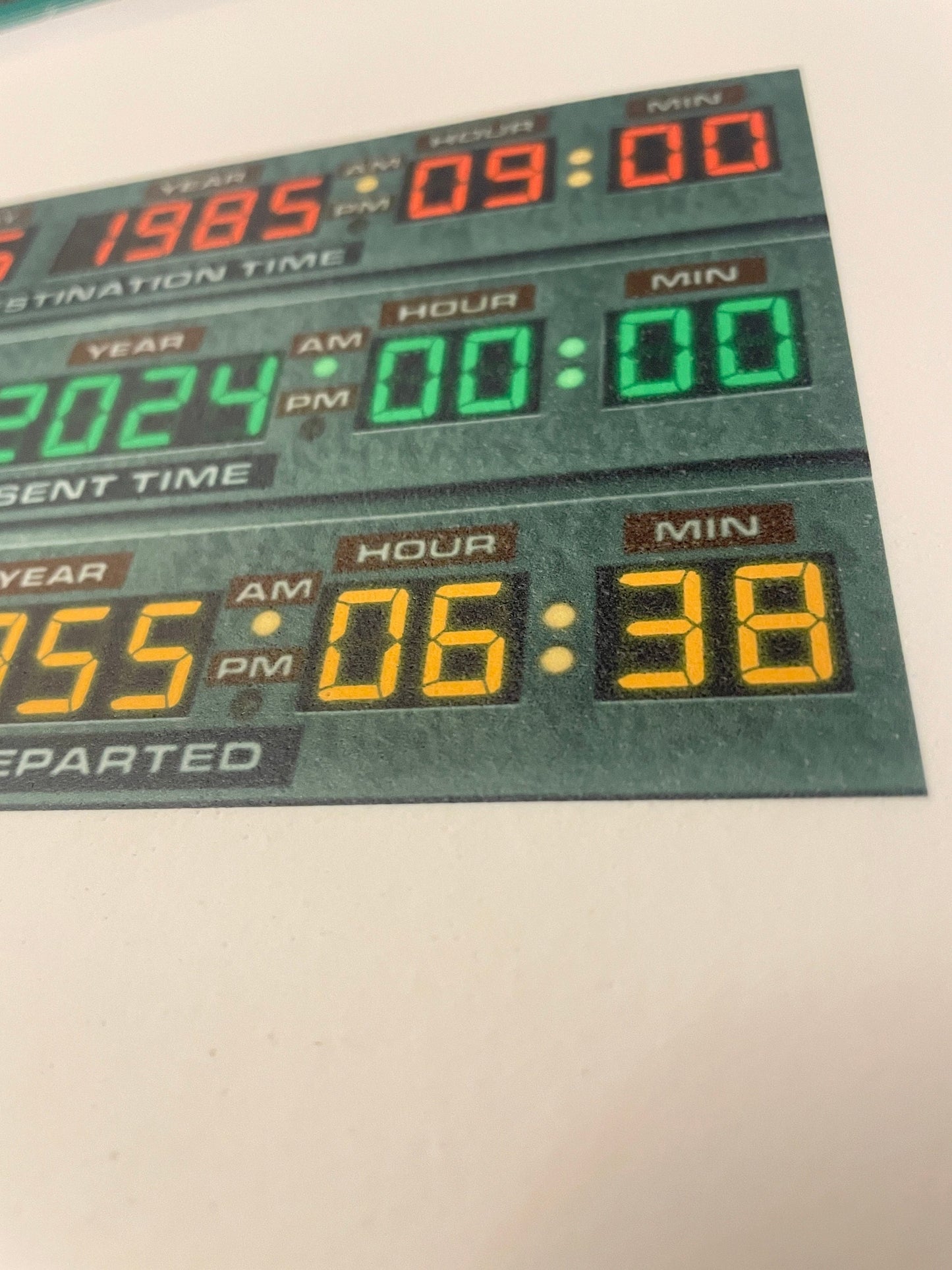 Personalised Time travel edible image. Present / future / past dates.