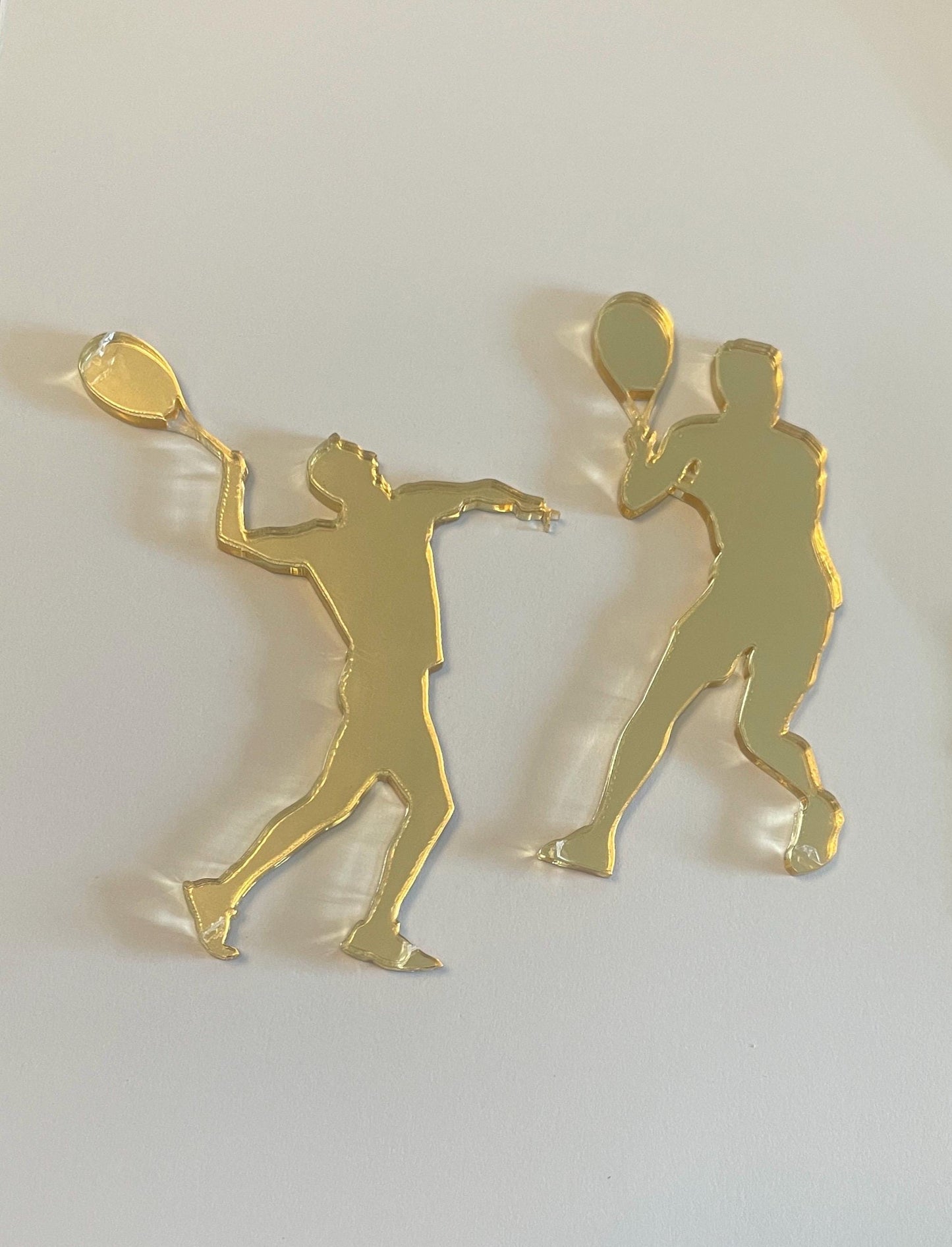 Tennis cake charms. Ladies / Mens Acrylic tennis charms.