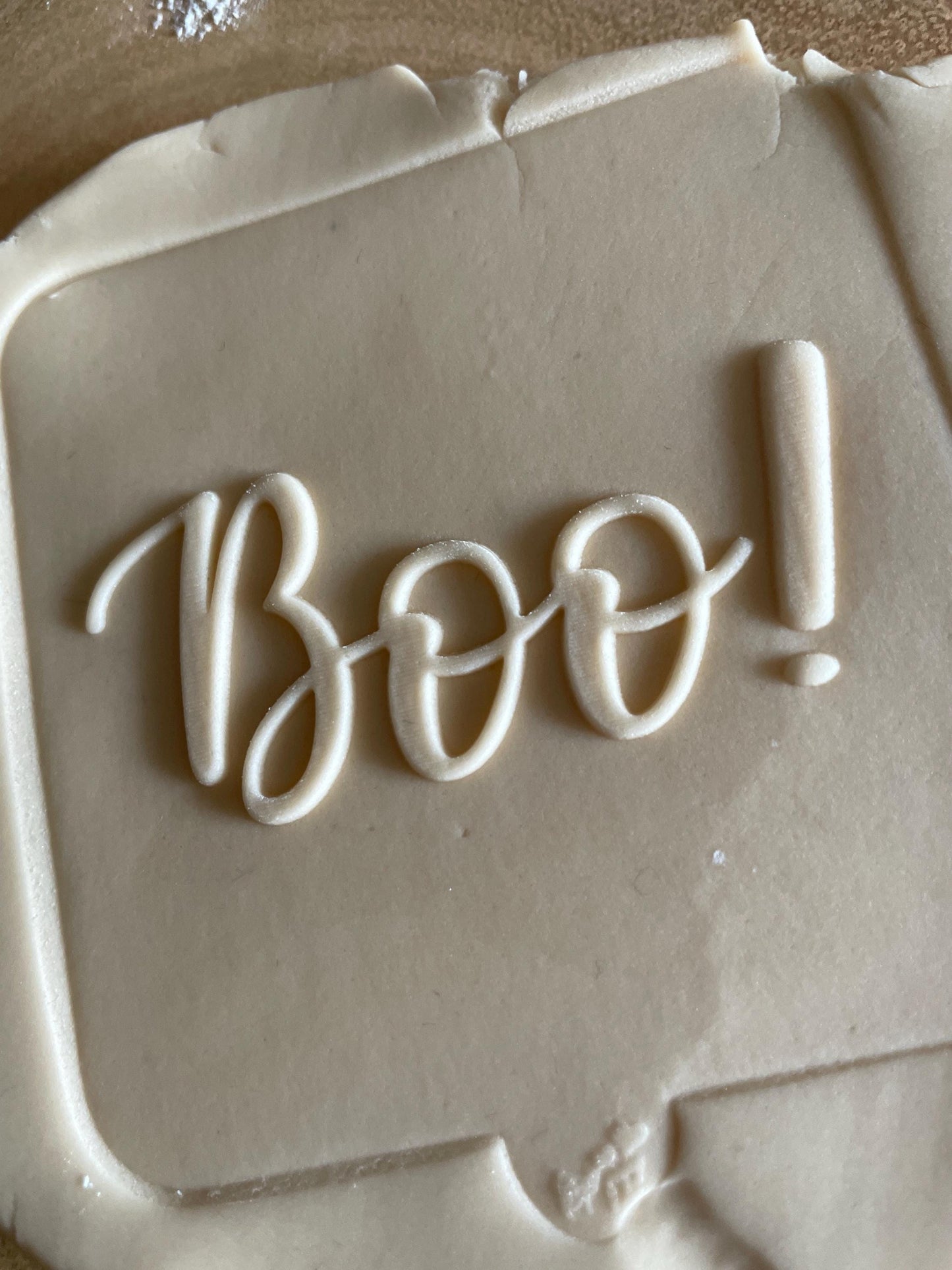 Boo! Halloween debosser and cutter set. fondant debosser / embosser for biscuits and cakes.