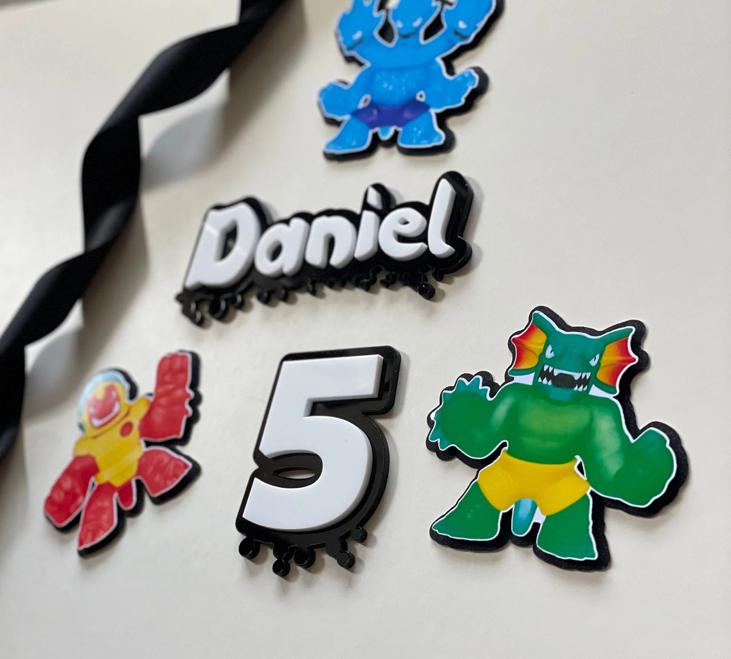 Goo Jit Zu Theme | Acrylic Cake Charm / Topper