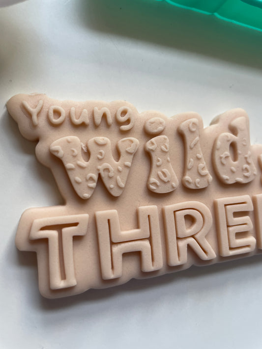 Young Wild And Three. Embosser / Debosser And Cutter Set. 3D Printed