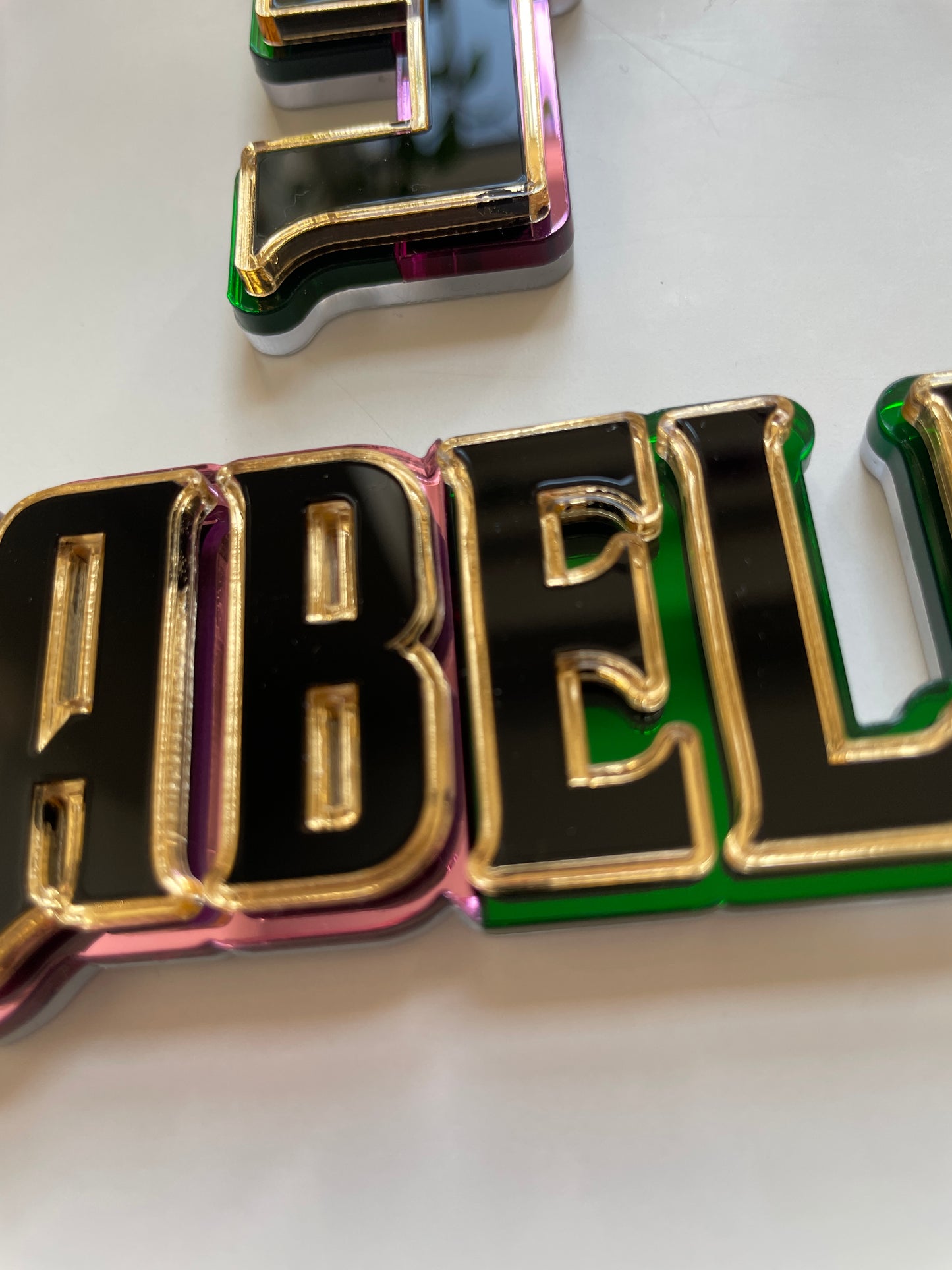 Pink And Green Wicked Theme. Name And Age Cake Charm