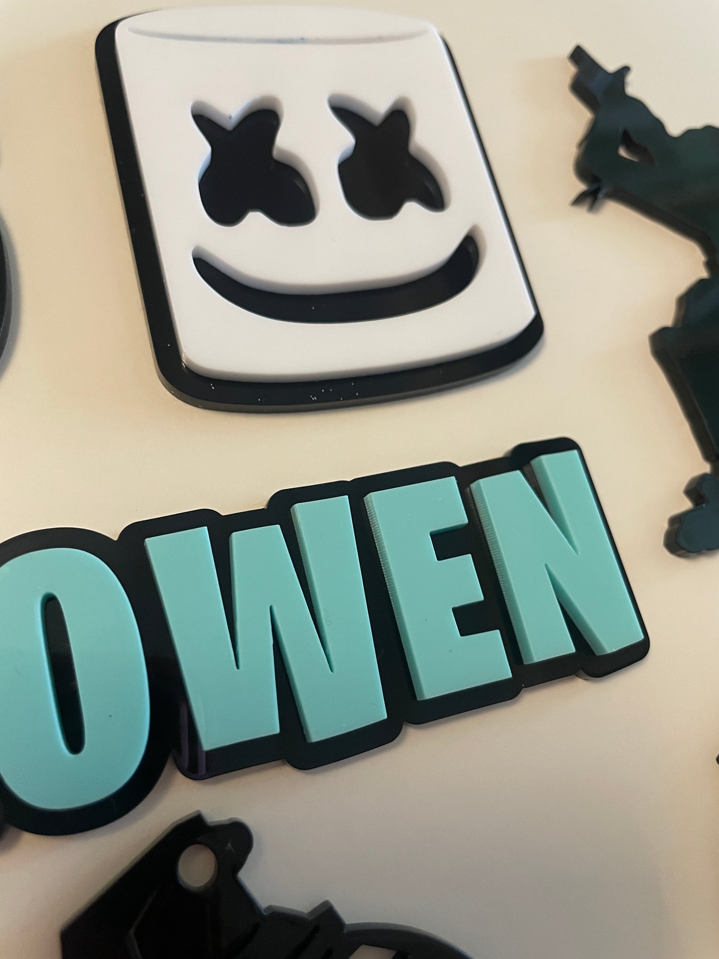 Fortnite Theme Cake Charm Set