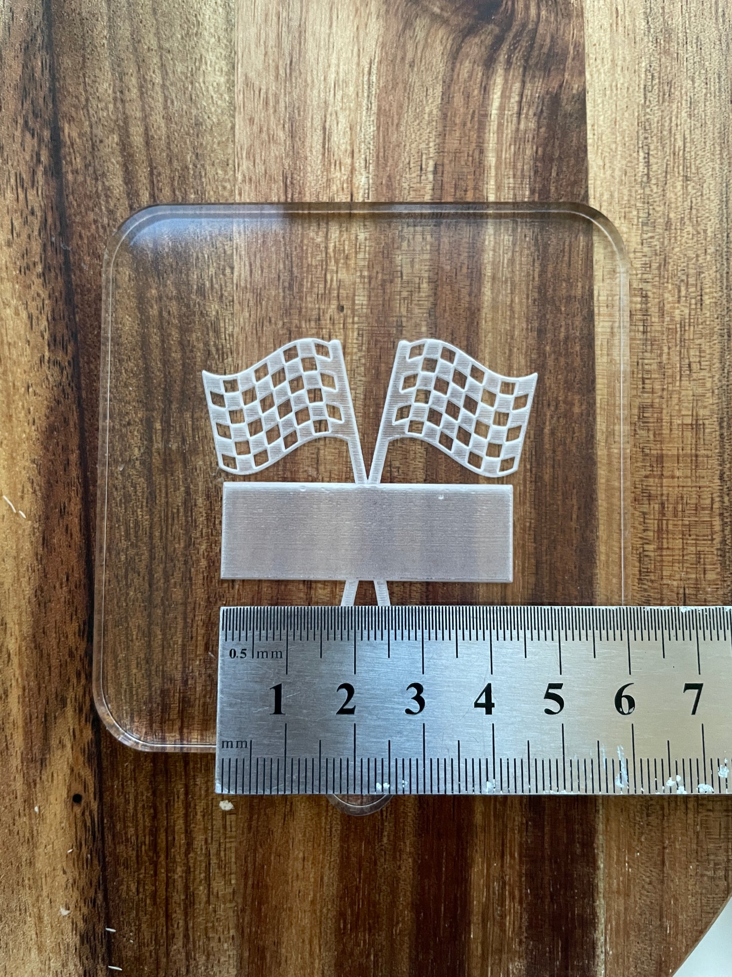 Race Flags | Embosser / Debosser and Cutter Set. Acrylic.