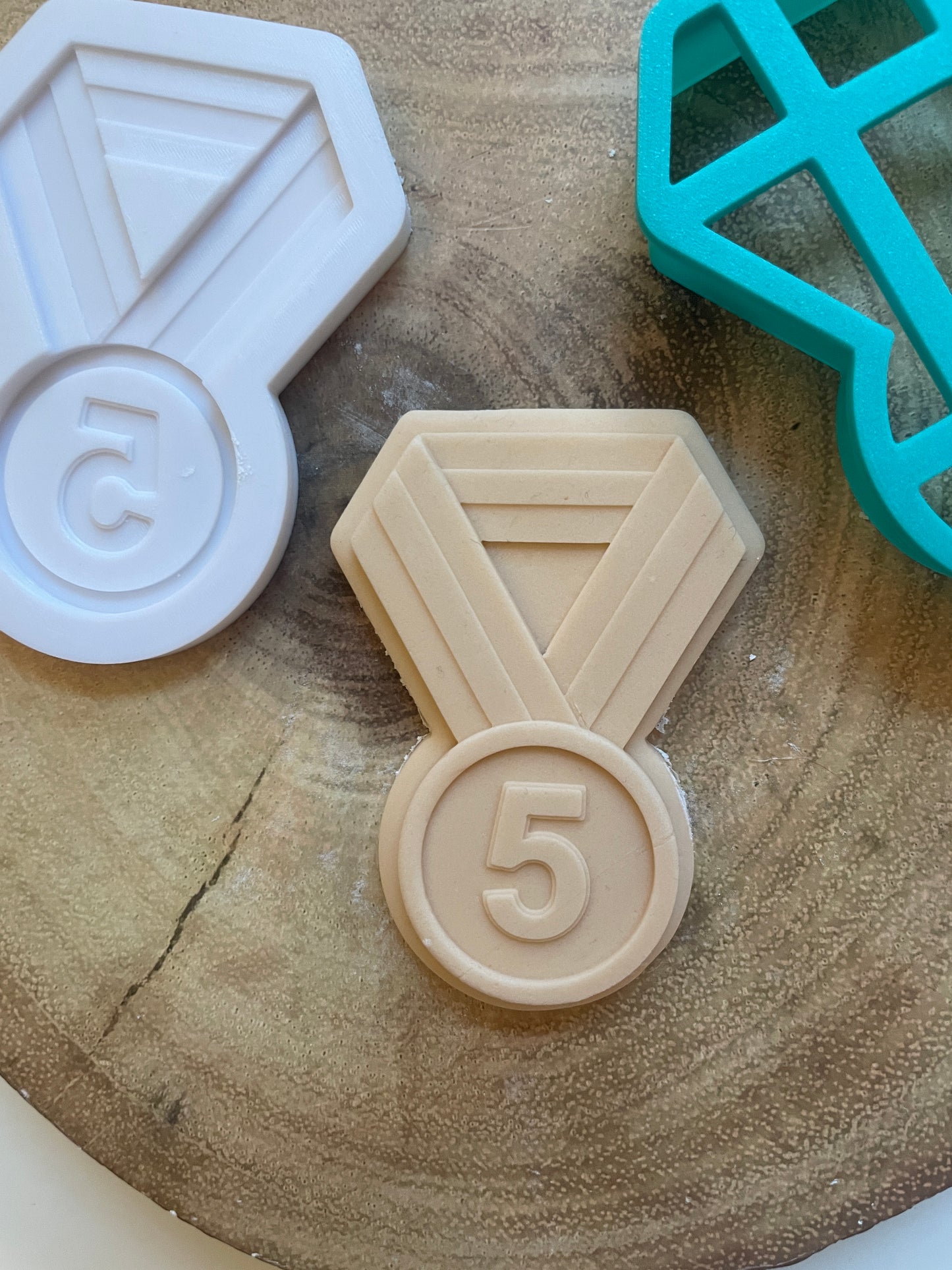 Cute Gymnast / Sports Medal.  Debosser And Cutter set