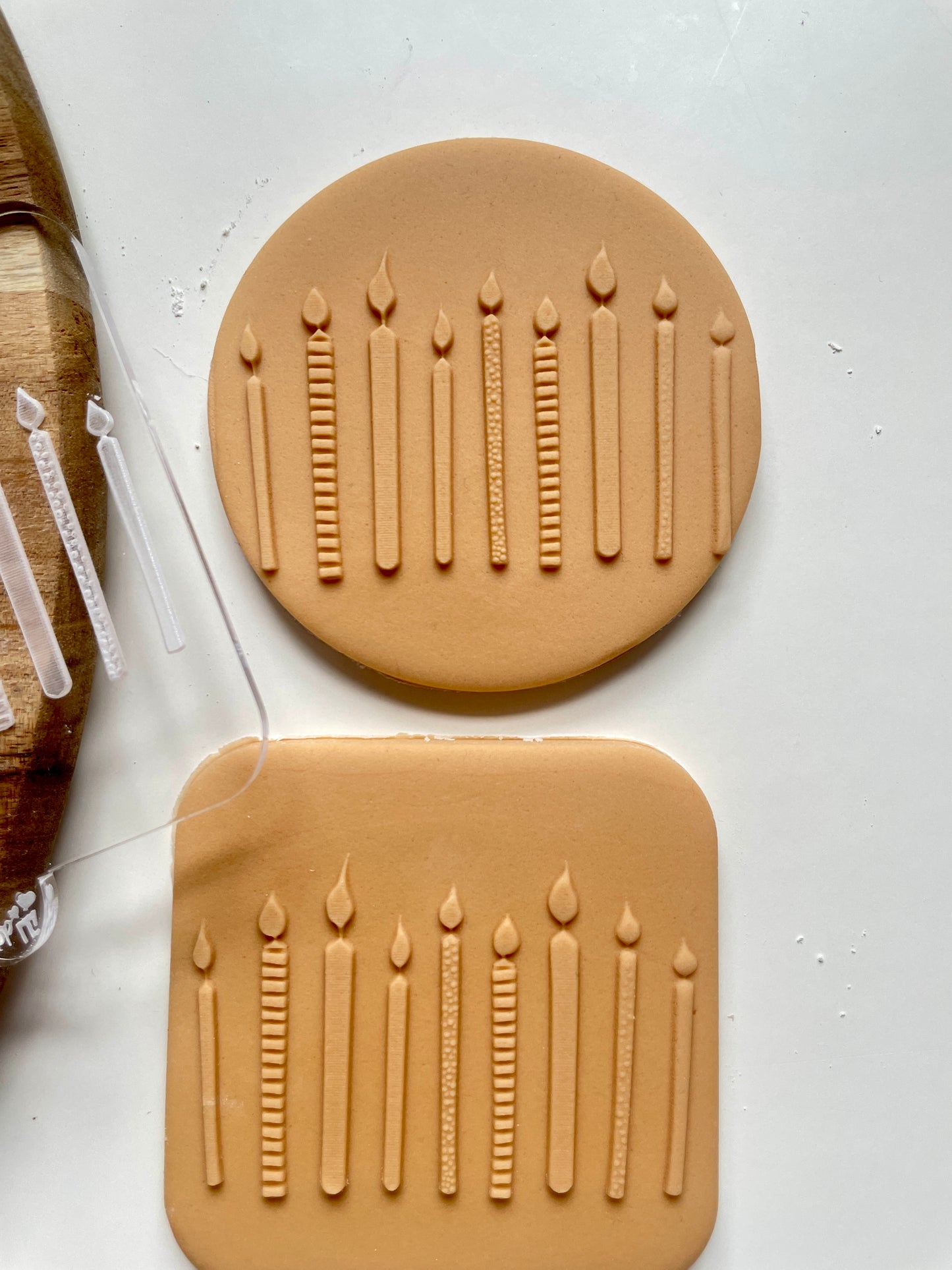 Candles | Embosser / Debosser. Acrylic Debosser For Fondant.