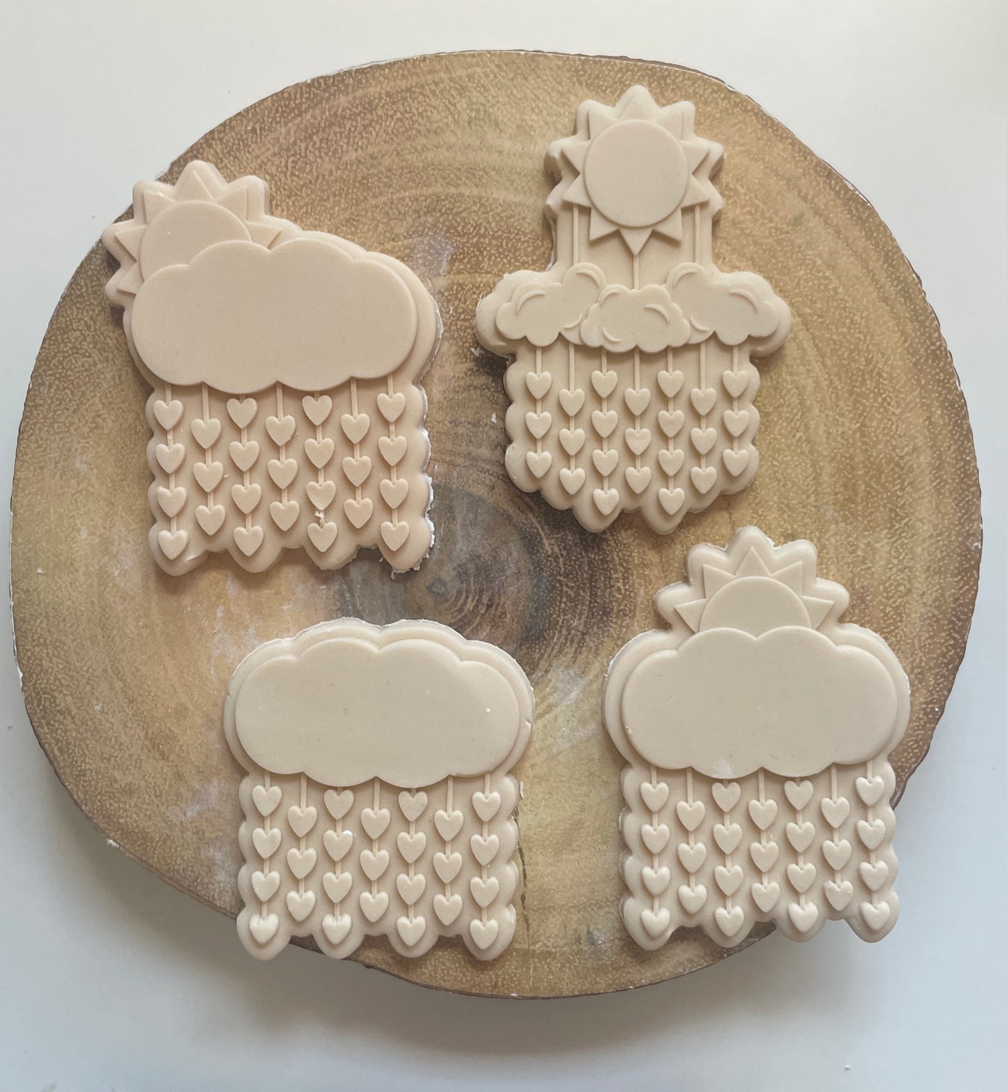 Sun Cloud And Heart Rain Baby Mobile | Debosser / Embosser And Cutter Set. 4 variations.