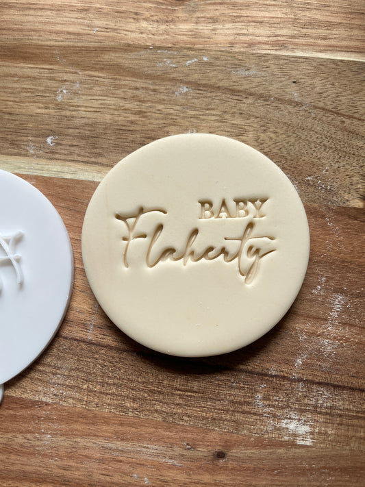 Baby Name Stamp. Personalised. Fondant Stamp.