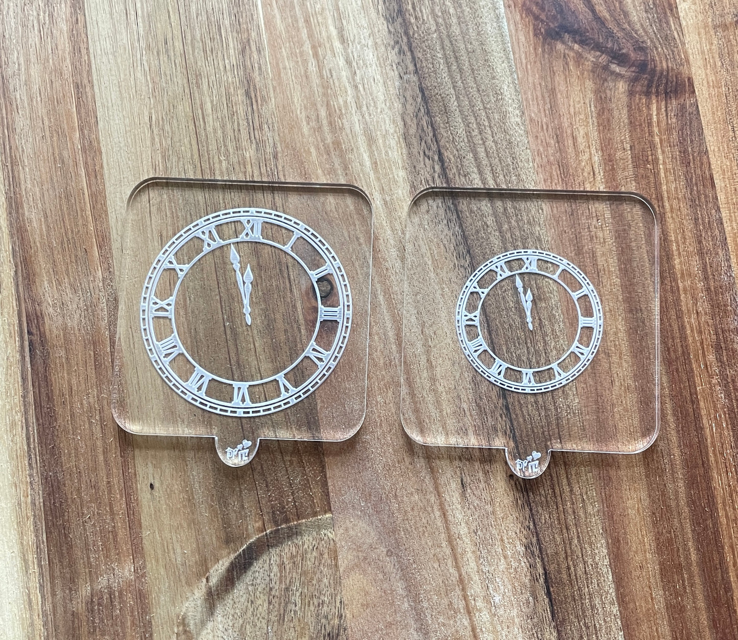 Acrylic clock Embosser debosser for fondant icing toppers 