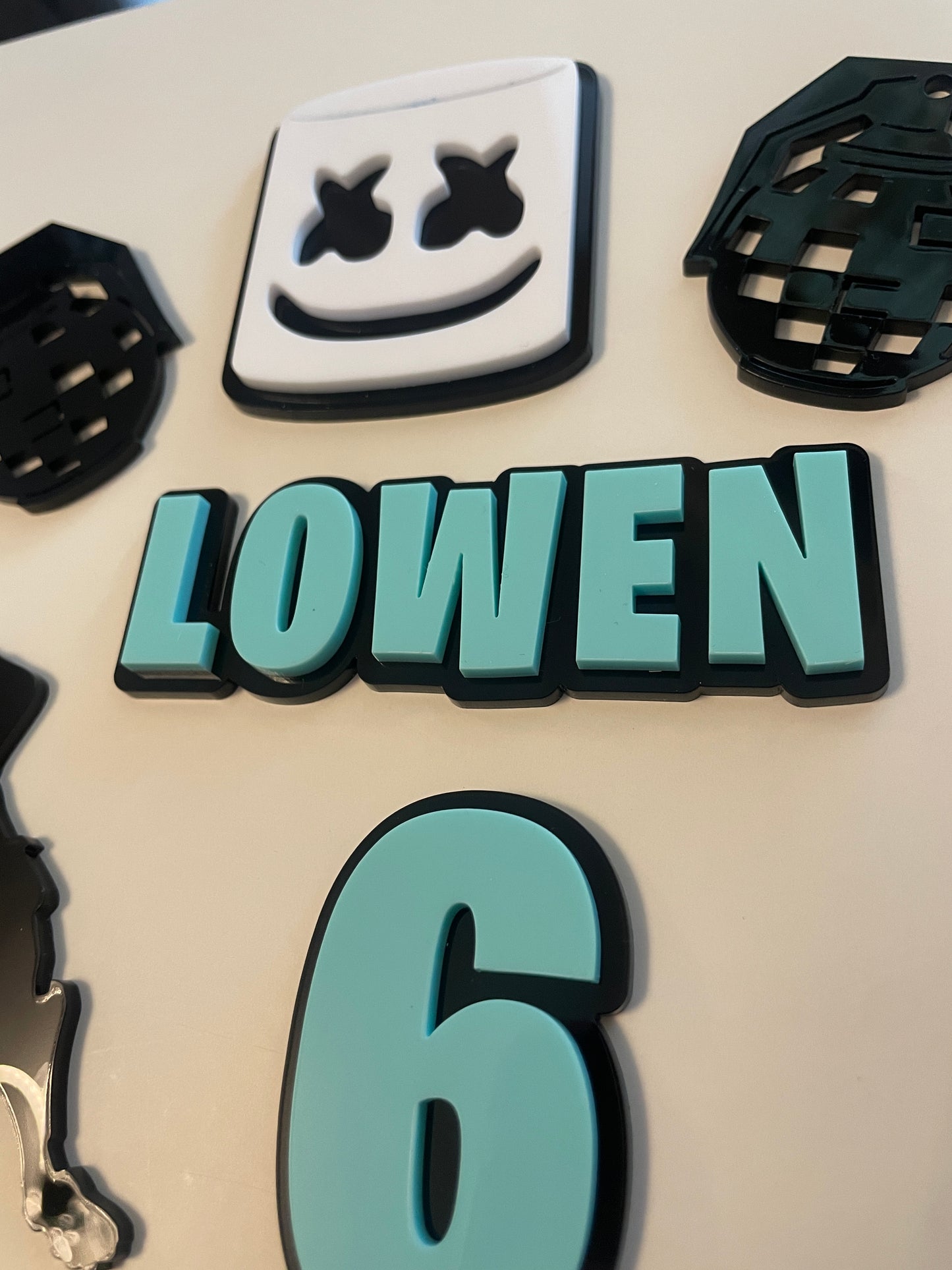 Fortnite Theme Cake Charm Set