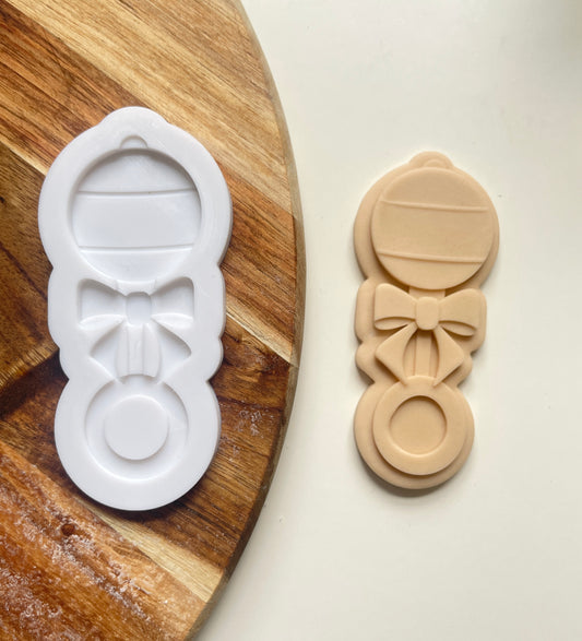 Baby Rattle With Bow | Embosser / Debosser And Cutter Set