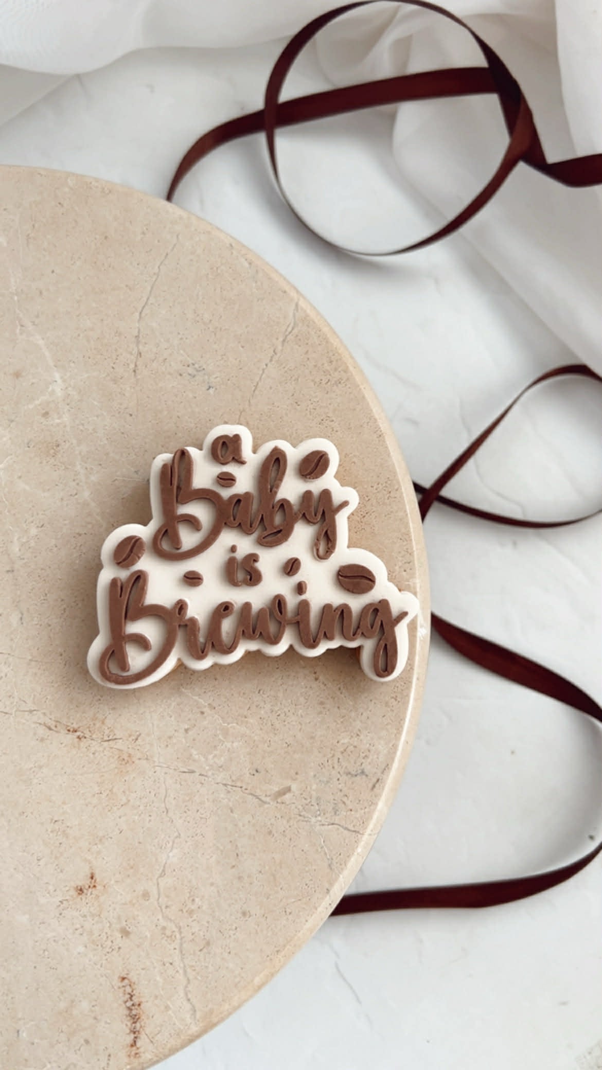 A Baby Is Brewing | Embosser / Debosser and cutter set.