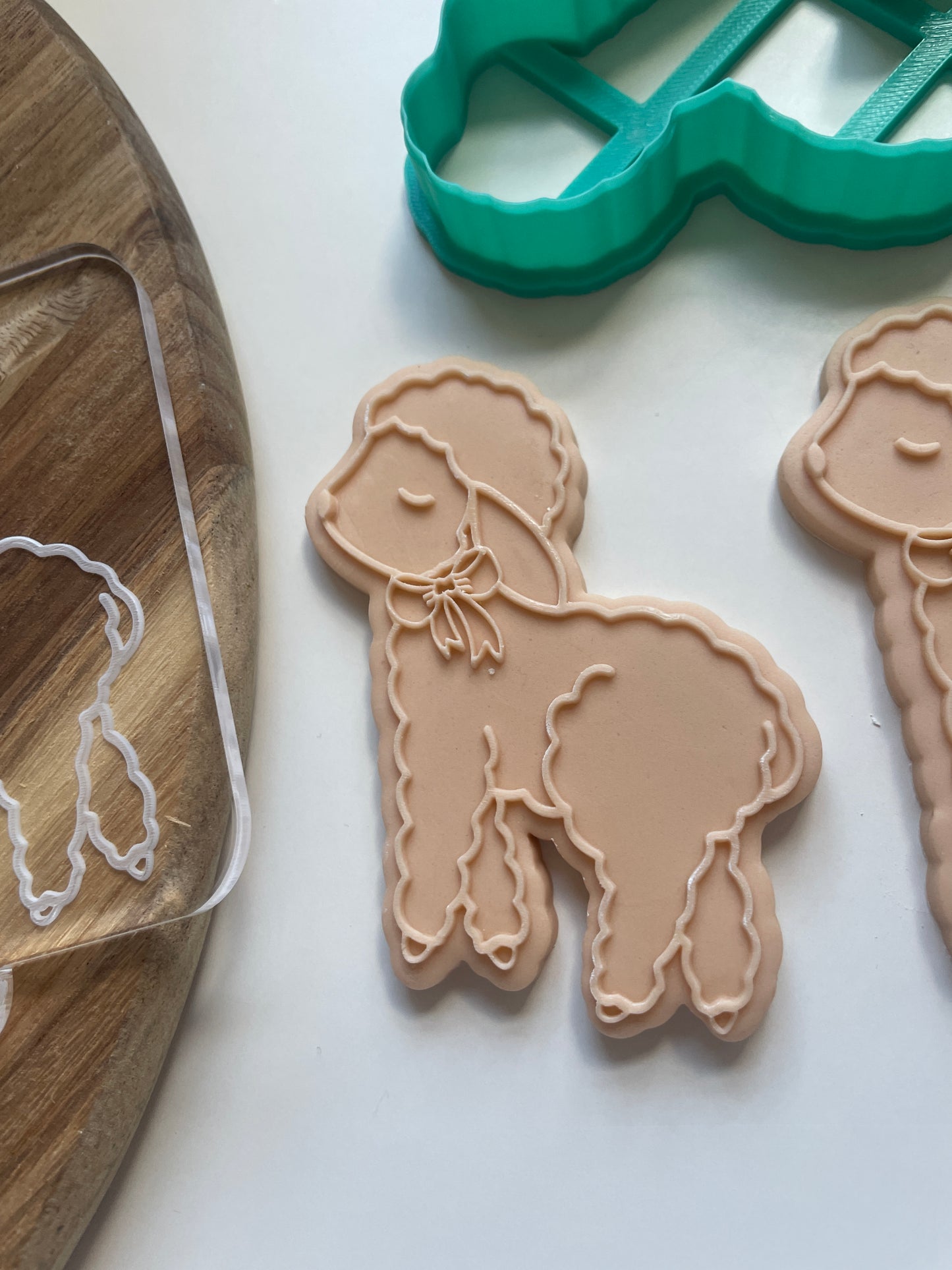 Lamb with bow Embosser and cutter set for fondant 