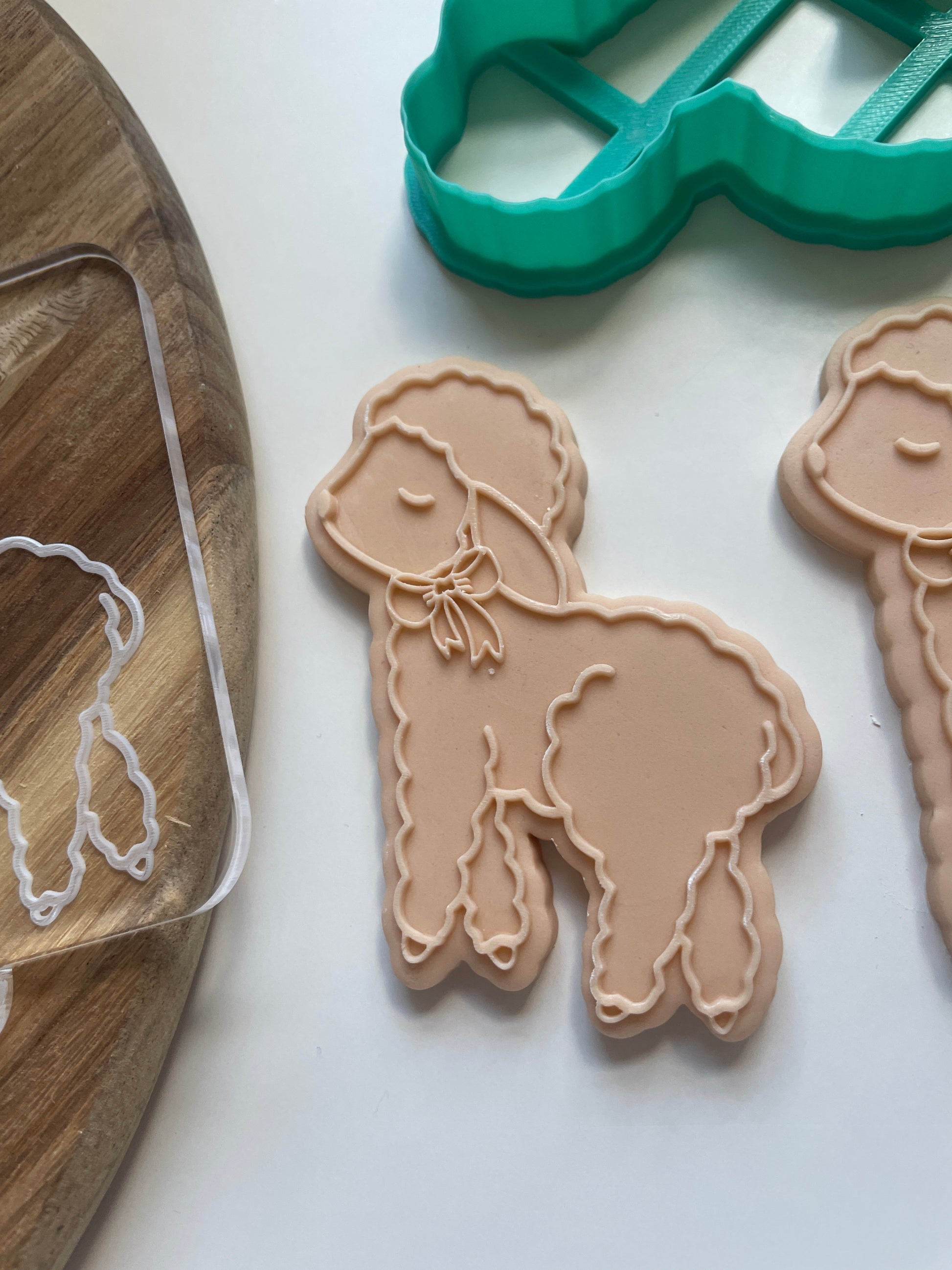 Lamb with bow Embosser and cutter set for fondant 
