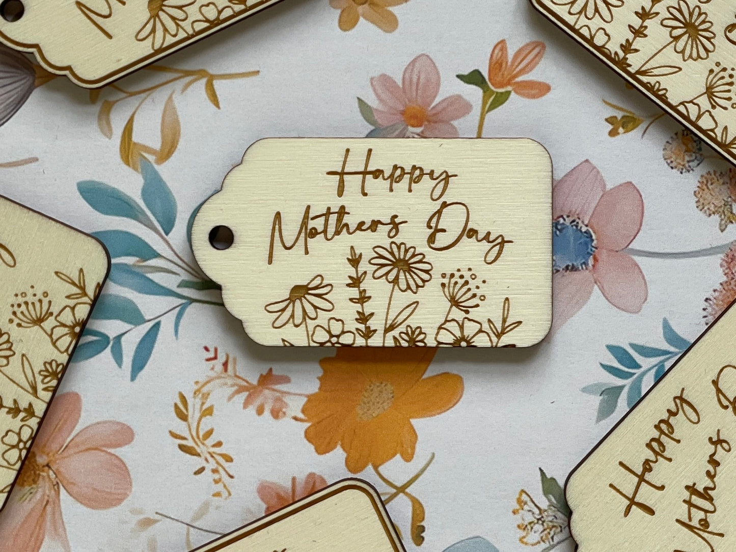 Happy Mother’s Day gift tags. Cake tags.  Wooden tags.