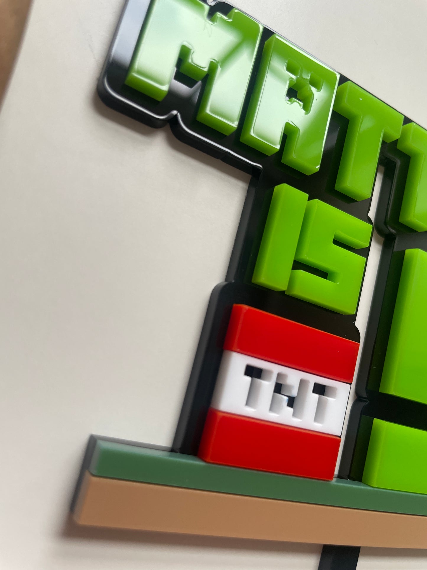 Mine Theme Name And Age Cake Topper.  Gamers Cake Topper