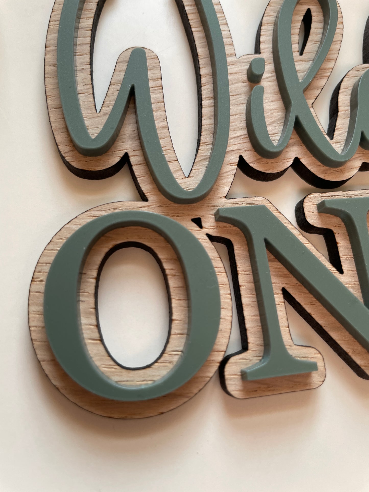 Wild One Cake Charm | Name Topper  | Wood And Acrylic