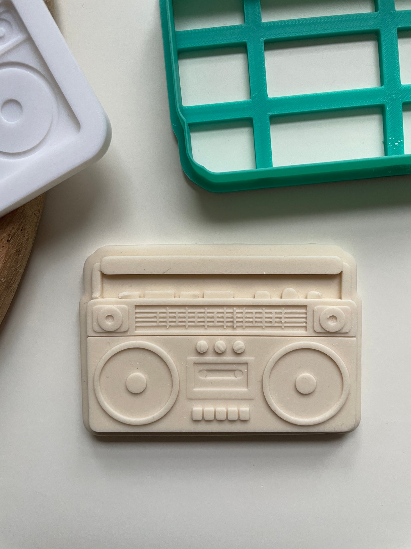Boom Box Cassette Player | Embosser / Debosser And Cutter Set. 3D Printed Embosser.