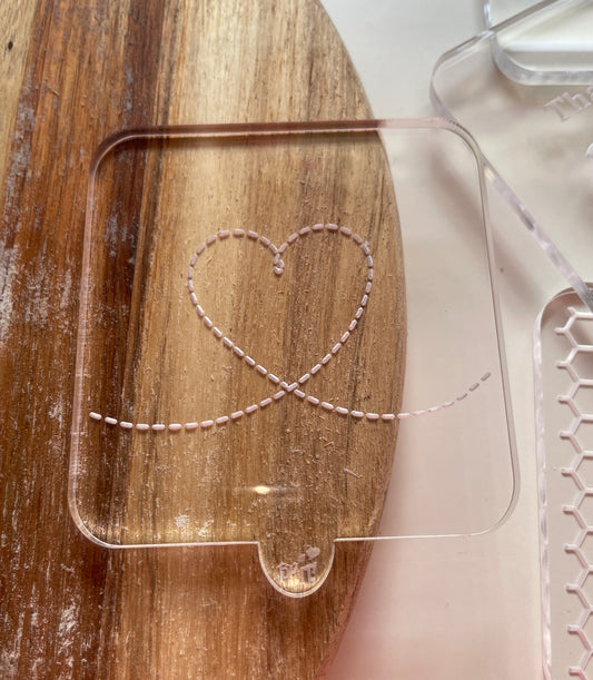Bee Heart Trail | Acrylic Embosser / Debosser.
