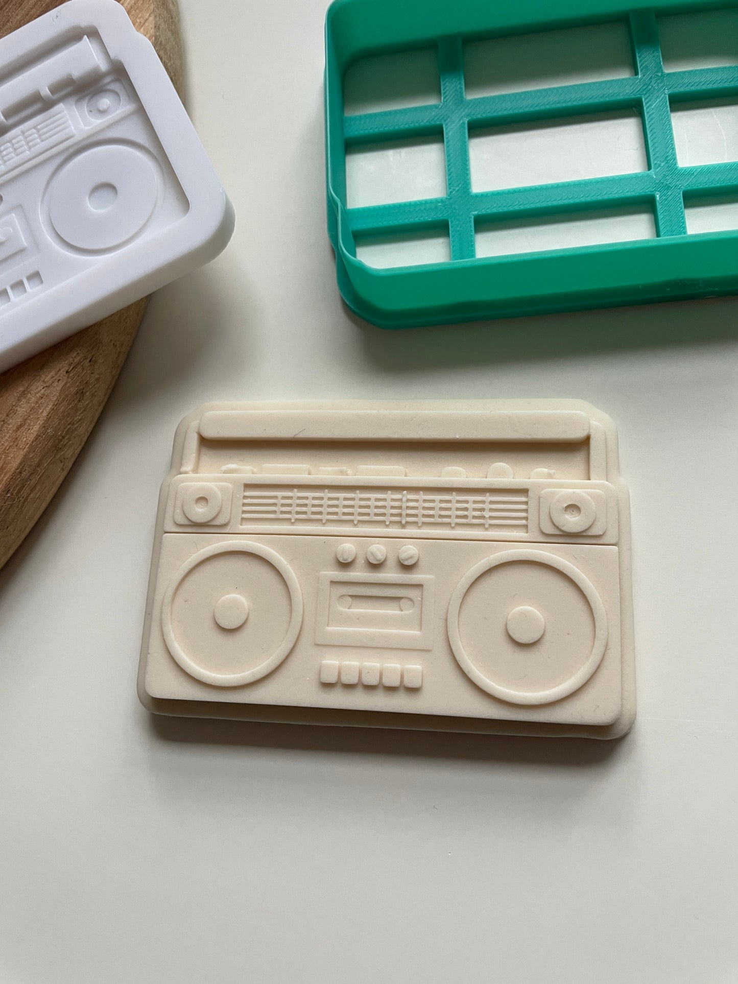 Boom Box Cassette Player | Embosser / Debosser And Cutter Set. 3D Printed Embosser.