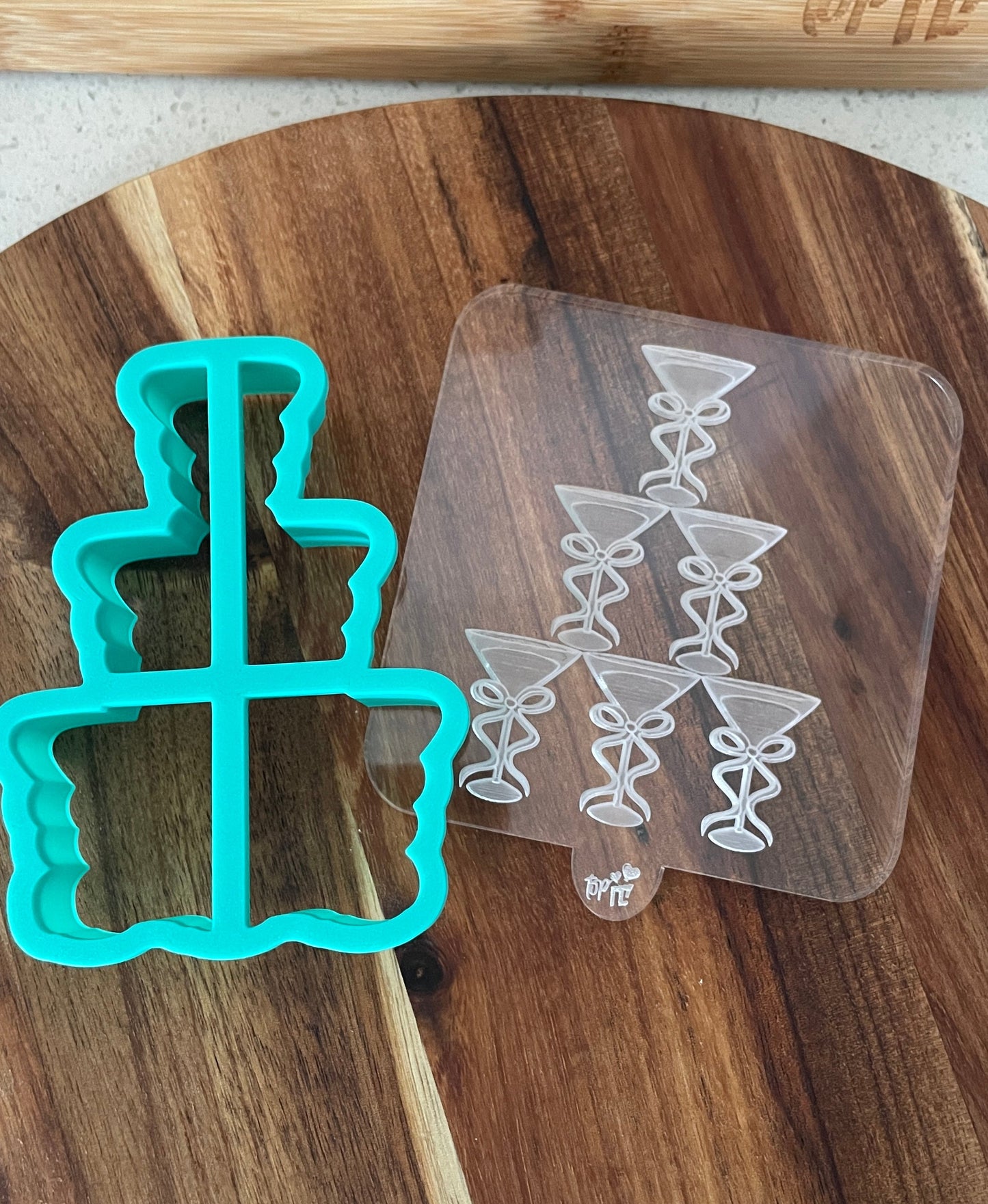 Cocktail Glass Tower  | Acrylic Embosser / Debosser And Cutter Set