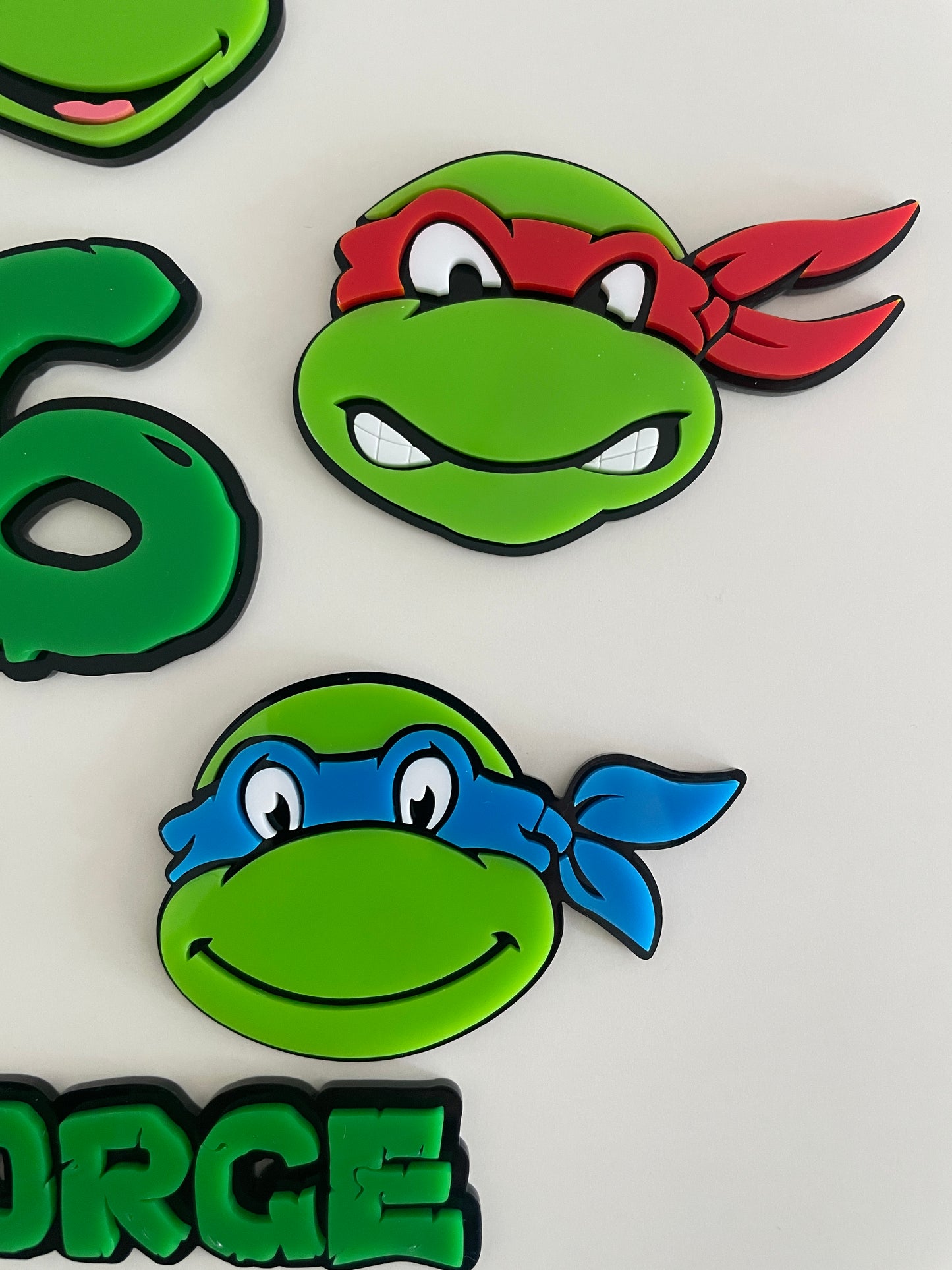 Ninja Turtle Theme Name And Age Charm | Acrylic Charm