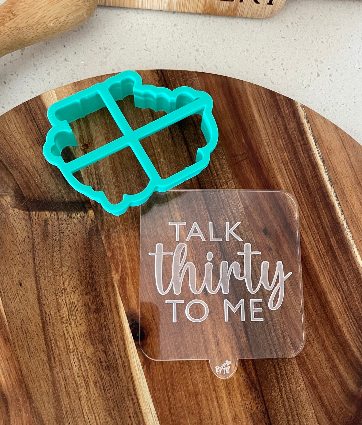 Talk Thirty To Me | Acrylic Embosser / Debosser And Cutter Set